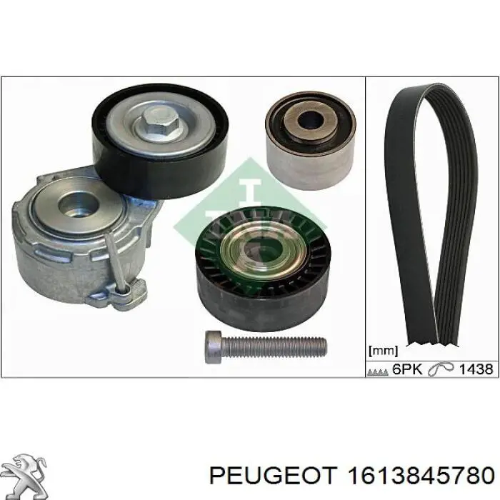 Ремінь приводний, агрегатів, комплект Peugeot/Citroen 1613845780 ціна, від 73.79 USD
