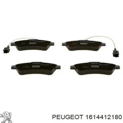 1614412180 Peugeot/Citroen Колодки гальмівні задні, дискові