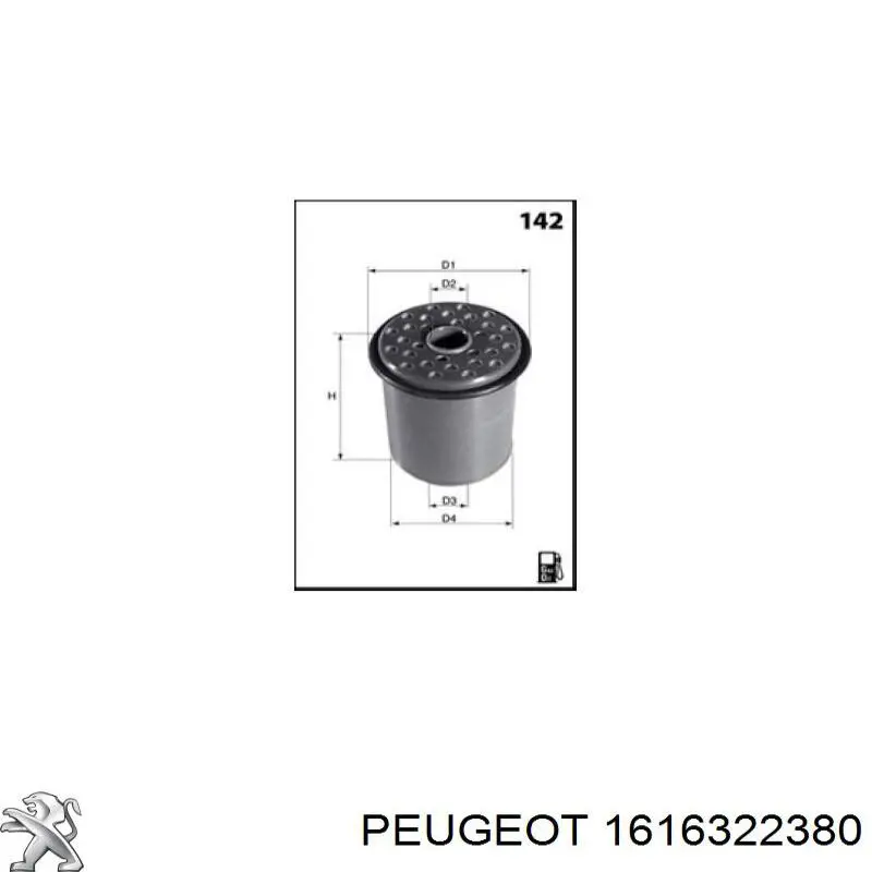 Фільтр тонкого очищення палива Peugeot/Citroen 1616322380 ціна, від 26.15 USD