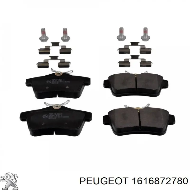 Задні гальмівні колодки 1616872780 Peugeot/Citroen