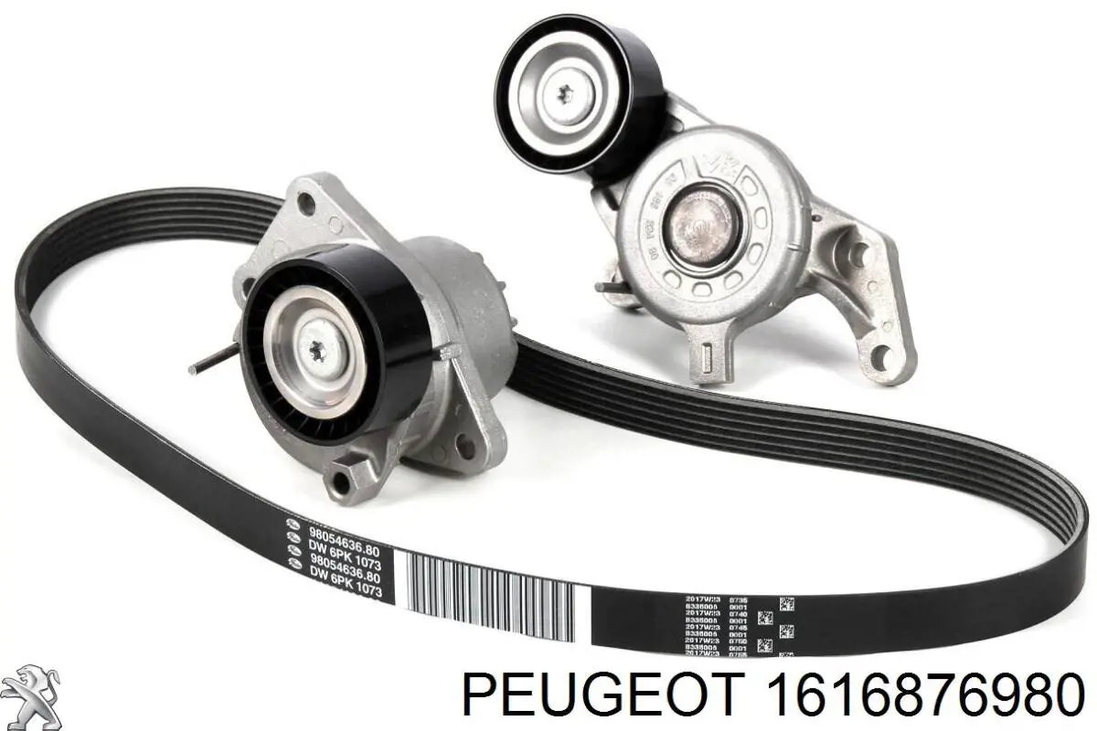1616876980 Peugeot/Citroen ремінь приводний, агрегатів, комплект