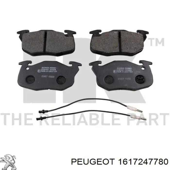 Купити 1617247780 Peugeot/Citroen Колодки гальмівні передні, дискові