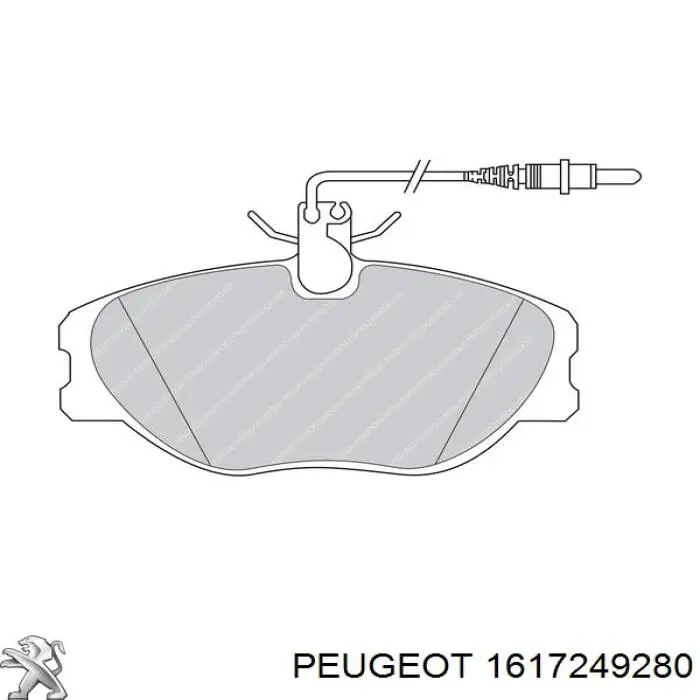 Передні тормозні колодки 1617249280 Peugeot/Citroen