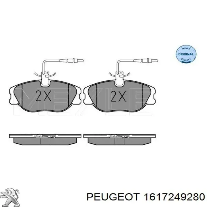 Гальмівні колодки Peugeot/Citroen 1617249280 ціна, від 18.20 USD