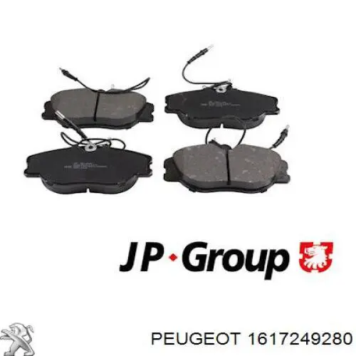 Купити 1617249280 Peugeot/Citroen Колодки гальмівні передні, дискові