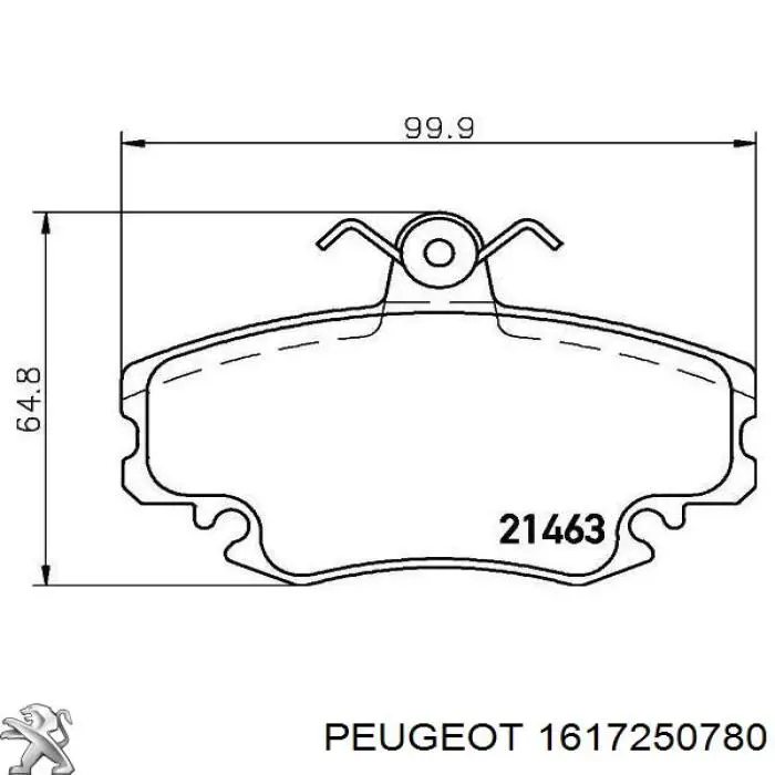 1617250780 Peugeot/Citroen Передні гальмівні колодки