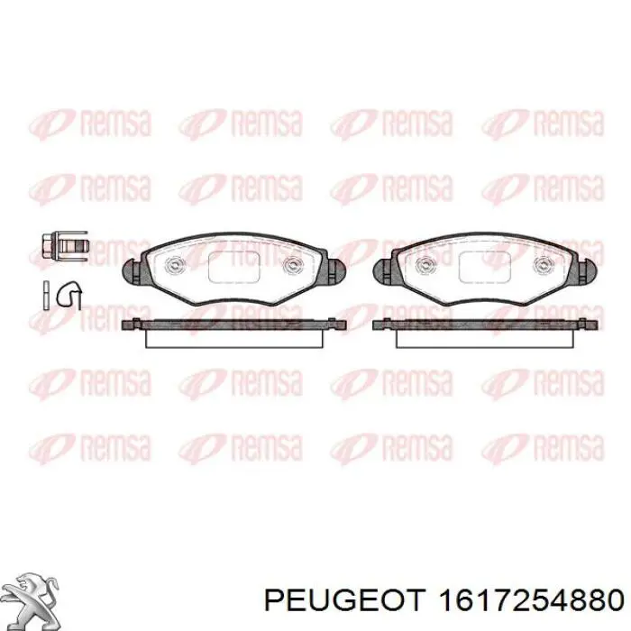 1617254880 Peugeot/Citroen колодки гальмівні передні, дискові