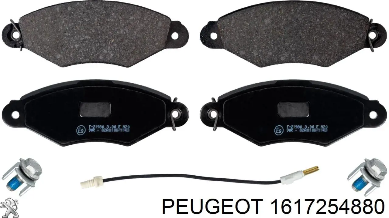 Купити 1617254880 Peugeot/Citroen Колодки гальмівні передні, дискові