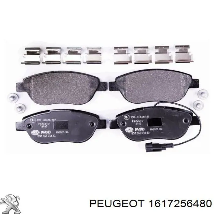 1617256480 Peugeot/Citroen колодки гальмівні передні, дискові