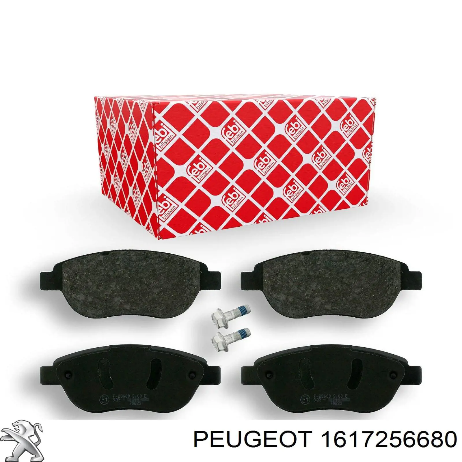 Передні тормозні колодки 1617256680 Peugeot/Citroen