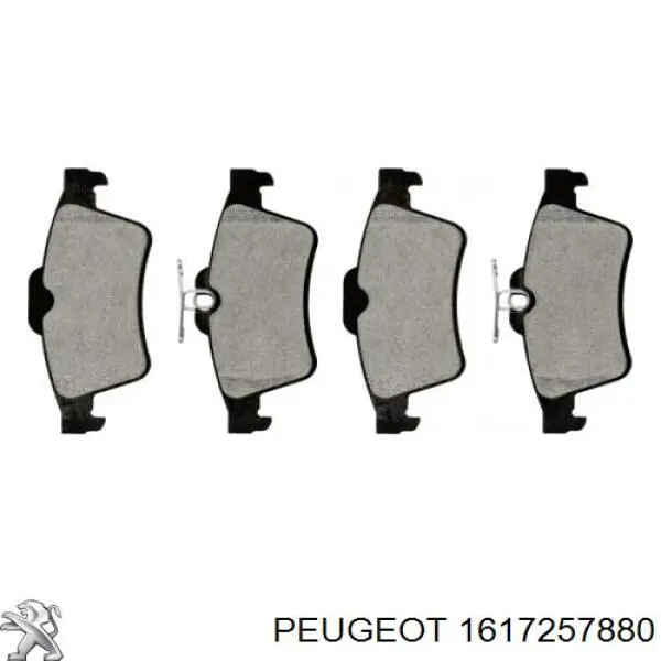 Задні гальмівні колодки Peugeot/Citroen 1617257880 ціна, від 13.84 USD