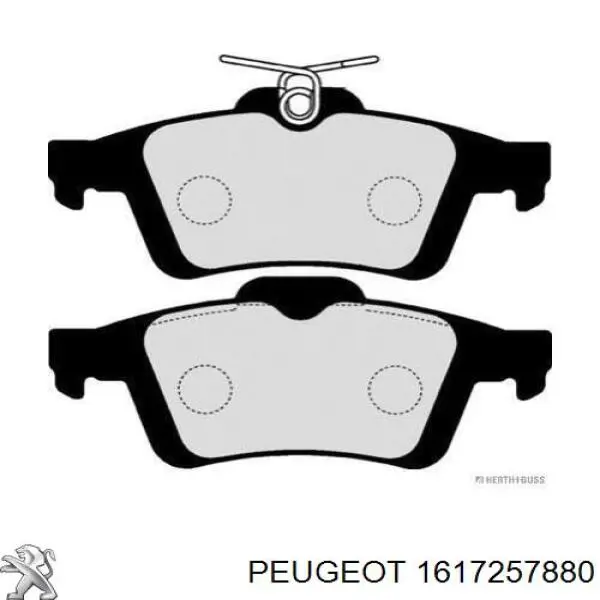 1617257880 Peugeot/Citroen Колодки гальмівні задні, дискові