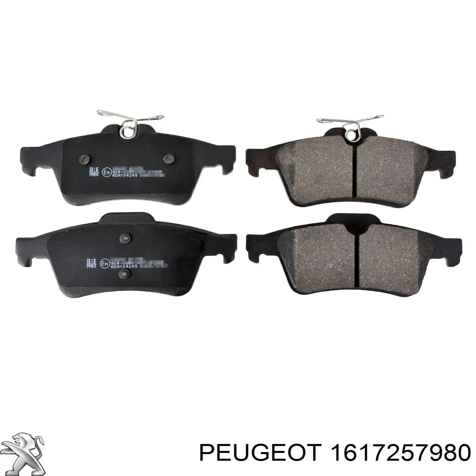 1617257980 Peugeot/Citroen колодки гальмові задні, дискові