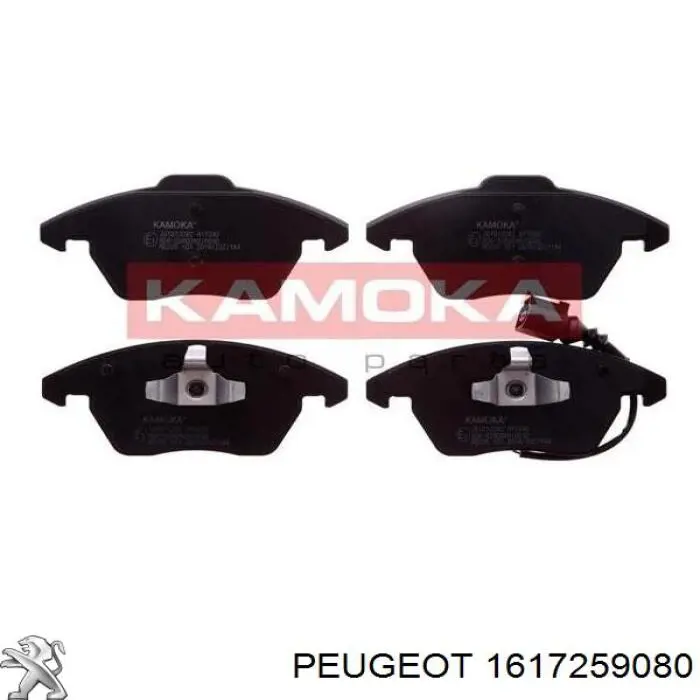 Купити 1617259080 Peugeot/Citroen Колодки гальмівні передні, дискові