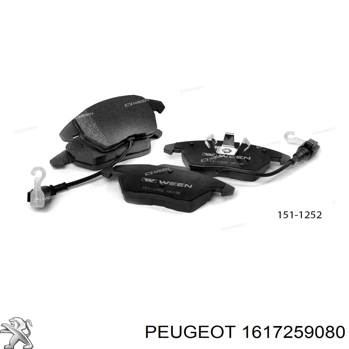 Гальмівні колодки Peugeot/Citroen 1617259080 ціна, від 33.53 USD