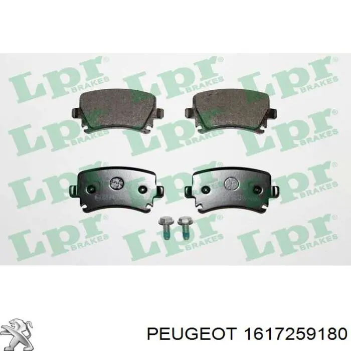 Задні гальмівні колодки Peugeot/Citroen 1617259180 ціна, від 22.57 USD