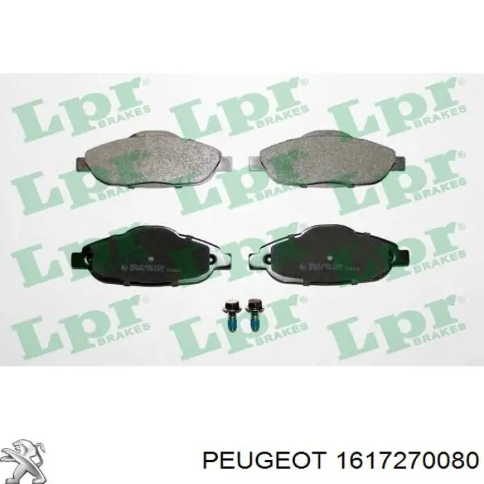 Купити 1617270080 Peugeot/Citroen Колодки гальмівні передні, дискові