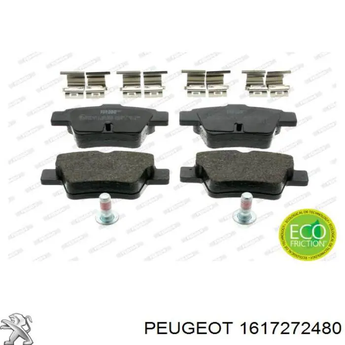 1617272480 Peugeot/Citroen колодки гальмові задні, дискові
