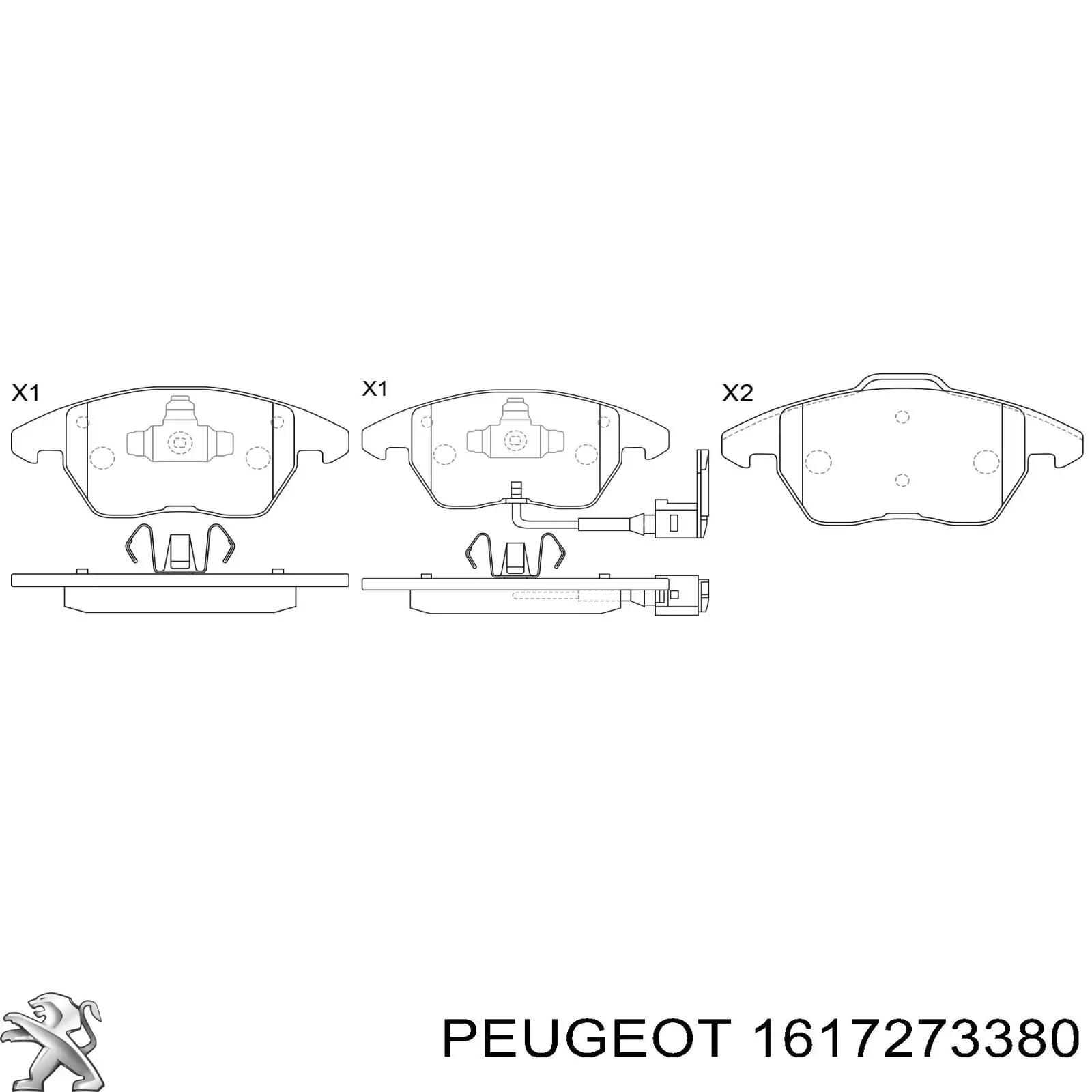 Гальмівні колодки Peugeot/Citroen 1617273380 ціна, від 37.18 USD