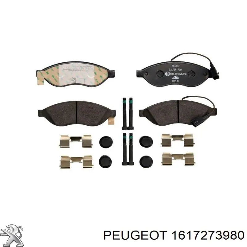 Передні тормозні колодки 1617273980 Peugeot/Citroen