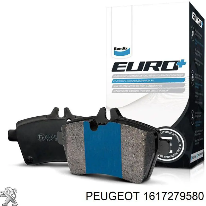 Передні тормозні колодки 1617279580 Peugeot/Citroen