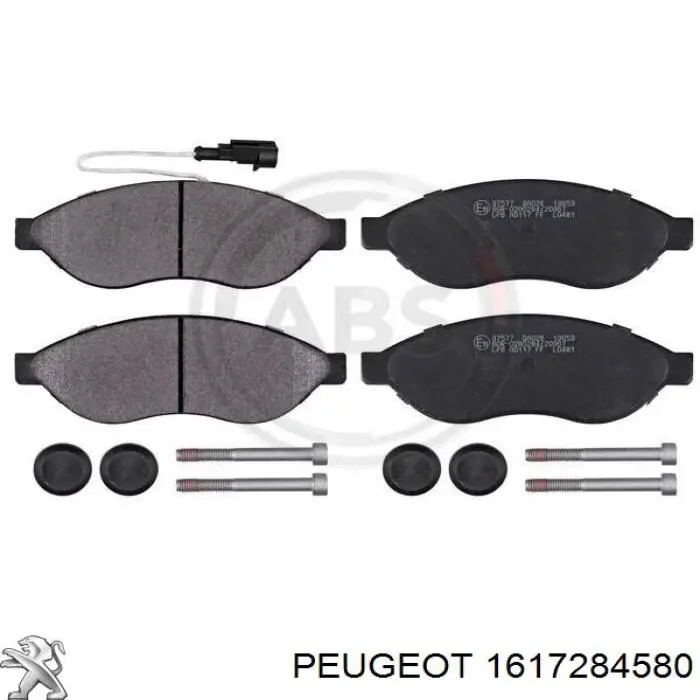 1617284580 Peugeot/Citroen колодки гальмівні передні, дискові
