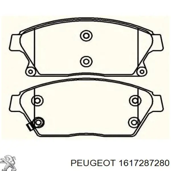 1617287280 Peugeot/Citroen колодки гальмівні передні, дискові