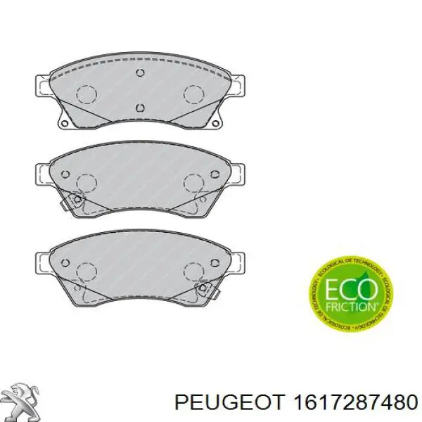 Гальмівні колодки Peugeot/Citroen 1617287480 ціна, від 19.66 USD