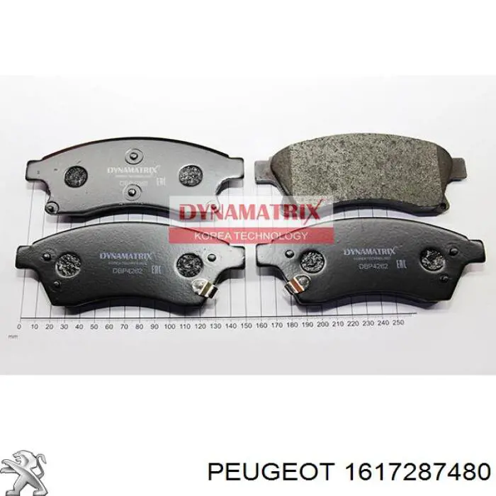 Купити 1617287480 Peugeot/Citroen Колодки гальмівні передні, дискові