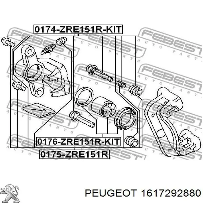Купити 1617292880 Peugeot/Citroen Ремкомплект переднього супорту