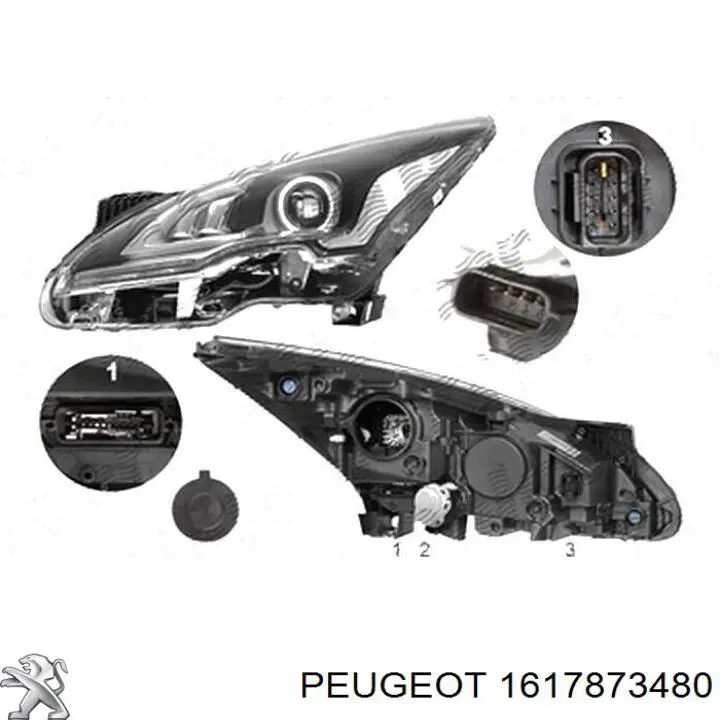 Фара ліва 1617873480 Peugeot/Citroen