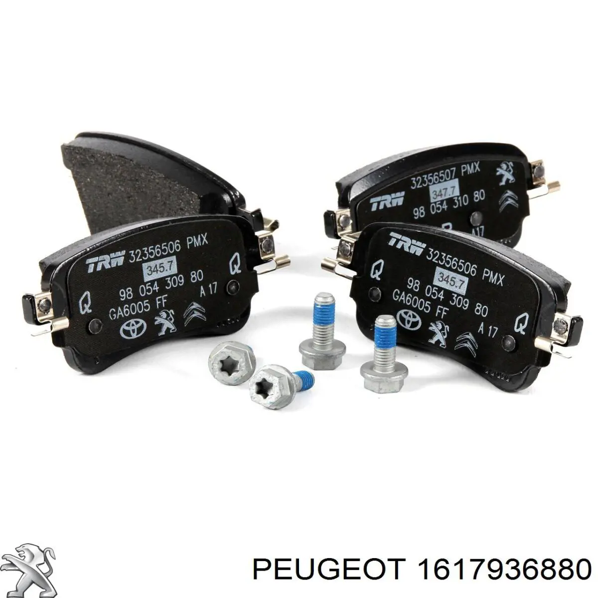 Задні гальмівні колодки Peugeot/Citroen 1617936880 ціна, від 27.29 USD