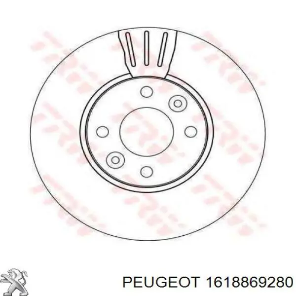 Диск гальмівний передній 1618869280 Peugeot/Citroen