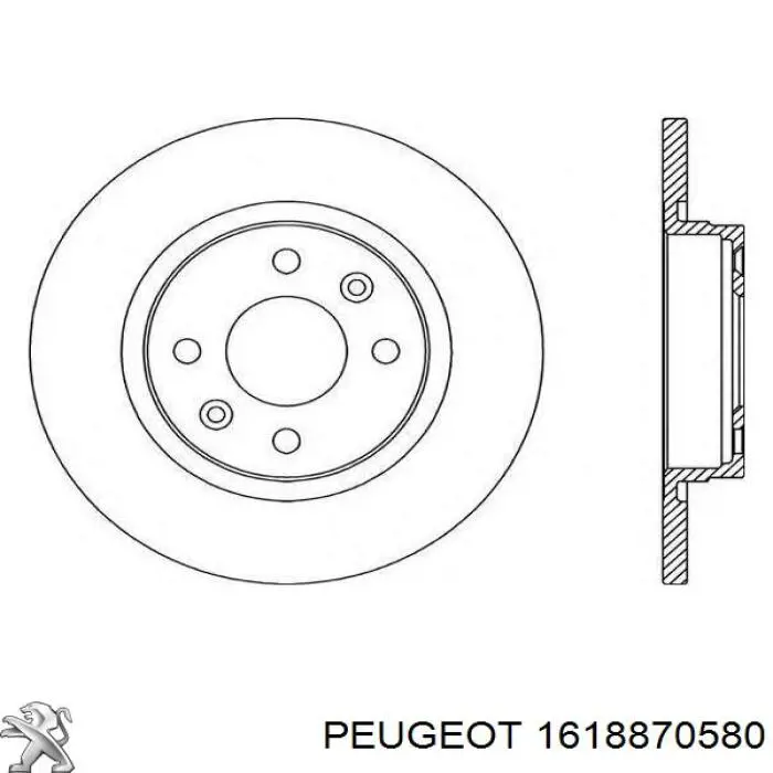 Диск переднього гальма Peugeot/Citroen 1618870580 ціна, від 24.30 USD