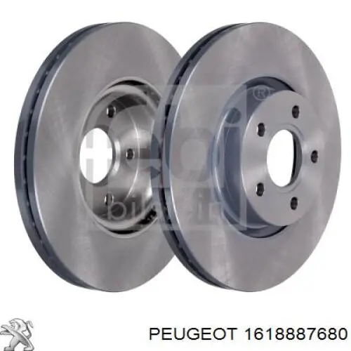 1618887680 Peugeot/Citroen Гальмо дискове переднє