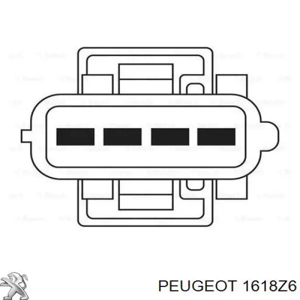 Купити 1618Z6 Peugeot/Citroen Лямбда-зонд, датчик кисню до каталізатора, лівий