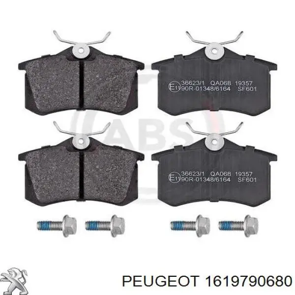 Задні дискові колодки Peugeot/Citroen 1619790680