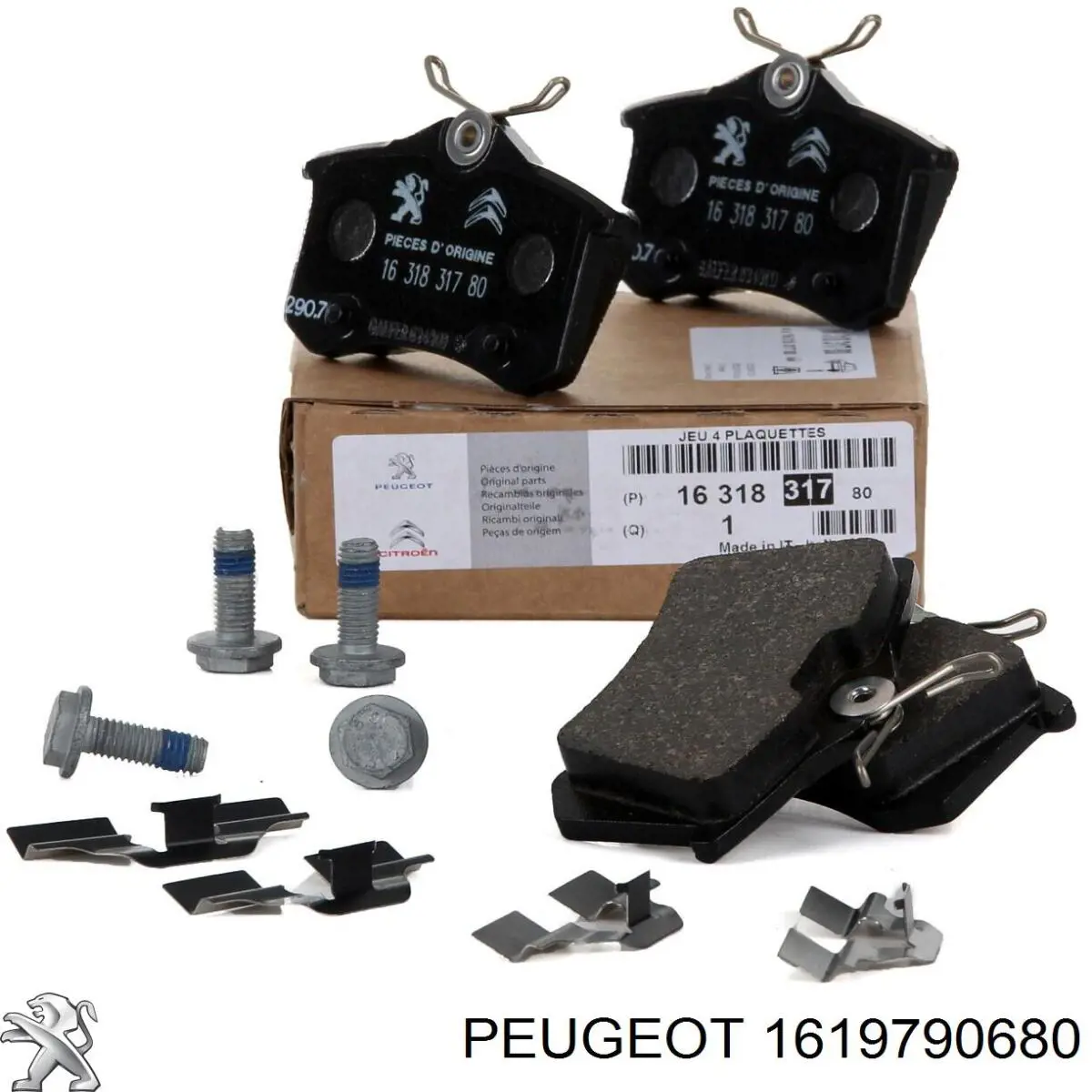 Задні гальмівні колодки 1619790680 Peugeot/Citroen