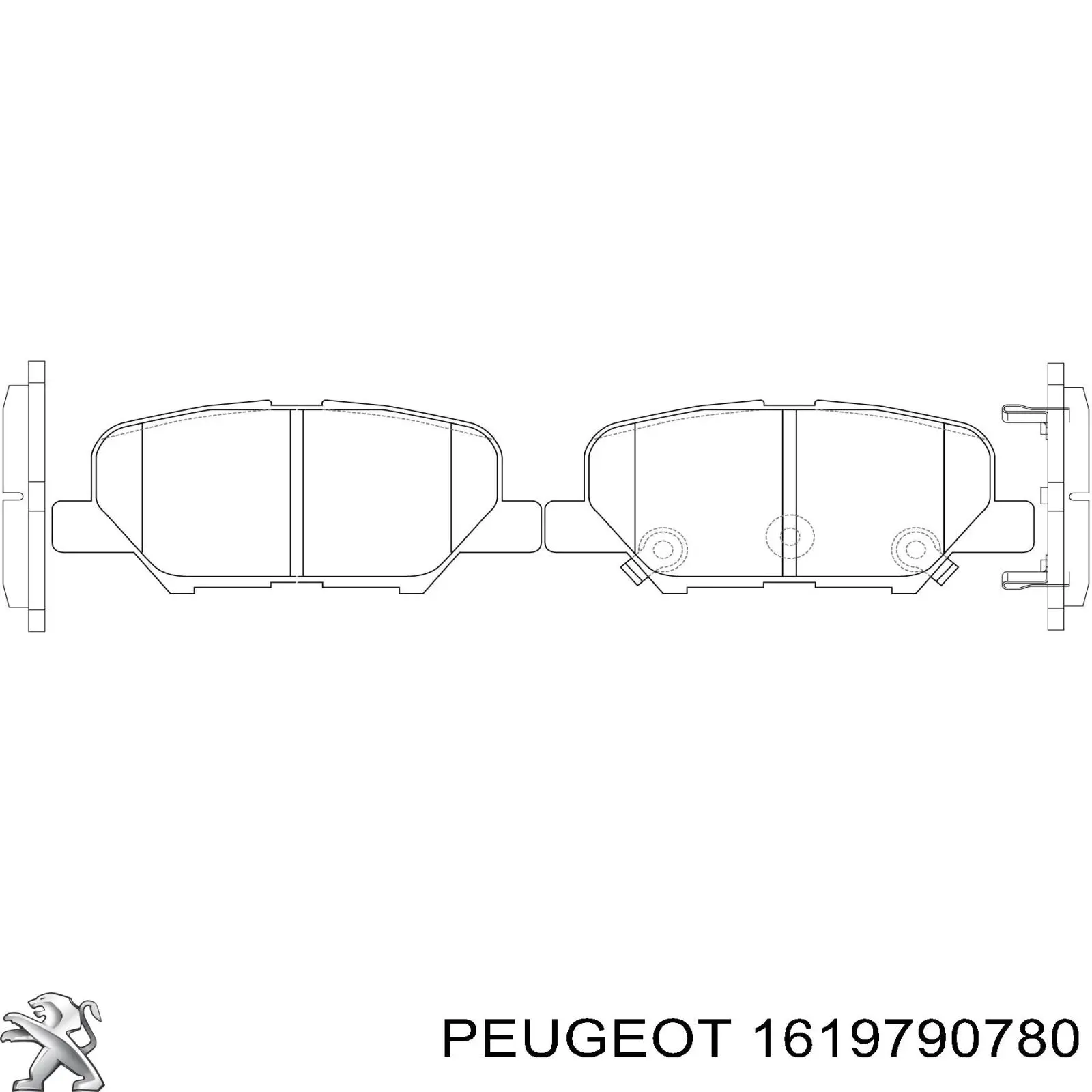 Задні гальмівні колодки 1619790780 Peugeot/Citroen