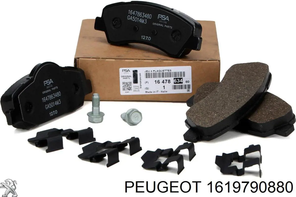 Задні гальмівні колодки 1619790880 Peugeot/Citroen