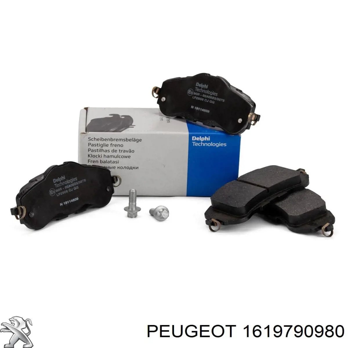 Купити 1619790980 Peugeot/Citroen Колодки гальмівні передні, дискові