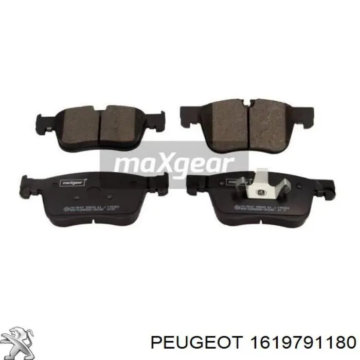 Передні тормозні колодки 1619791180 Peugeot/Citroen