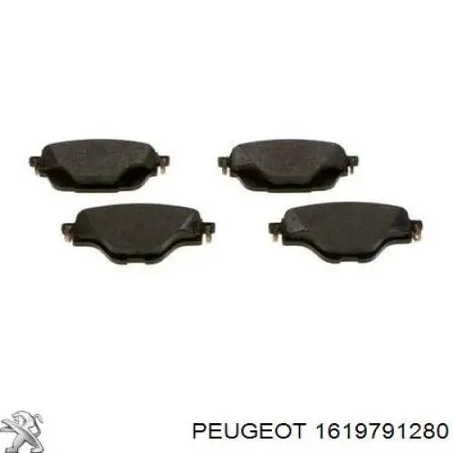 1619791280 Peugeot/Citroen Колодки гальмівні задні, дискові