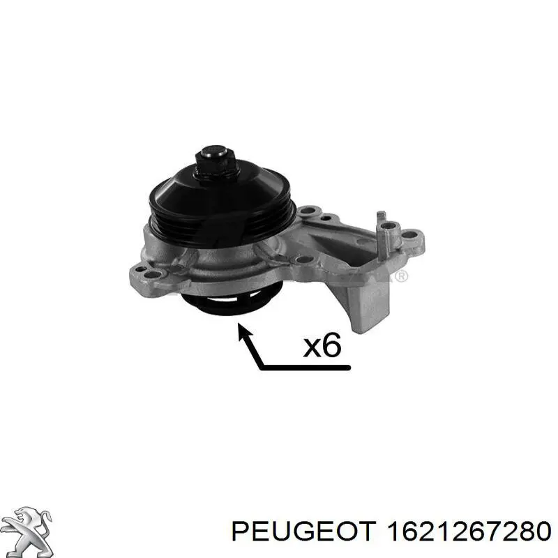 1621267280 Peugeot/Citroen Ремінь приводний, агрегатів, комплект