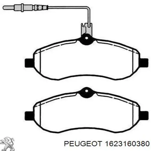 Гальмівні колодки Peugeot/Citroen 1623160380 ціна, від 21.14 USD