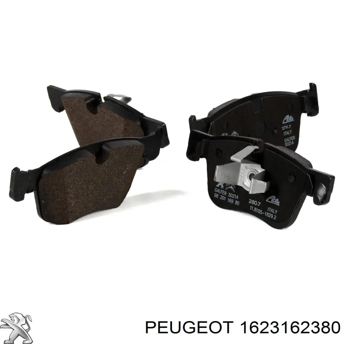 Передні тормозні колодки 1623162380 Peugeot/Citroen