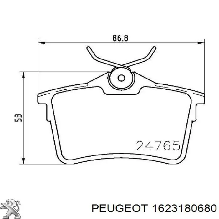 Задні гальмівні колодки Peugeot/Citroen 1623180680 ціна, від 19.75 USD