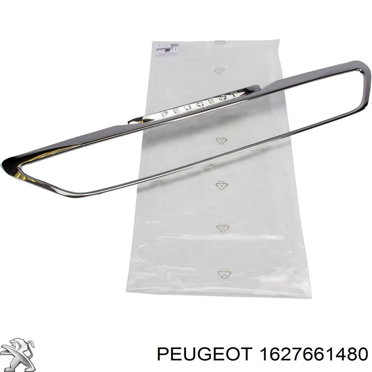 Решітка переднього бампера, центральна 1627661480 Peugeot/Citroen