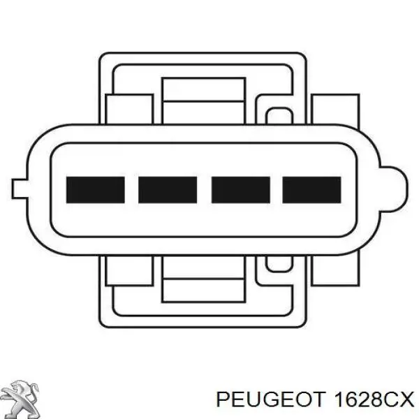 1628CX Peugeot/Citroen лямбда-зонд, датчик кисню після каталізатора