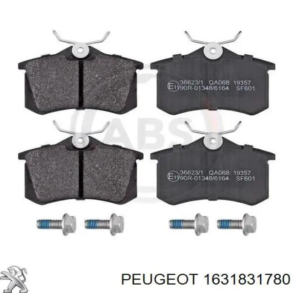 Задні дискові колодки Peugeot/Citroen 1631831780